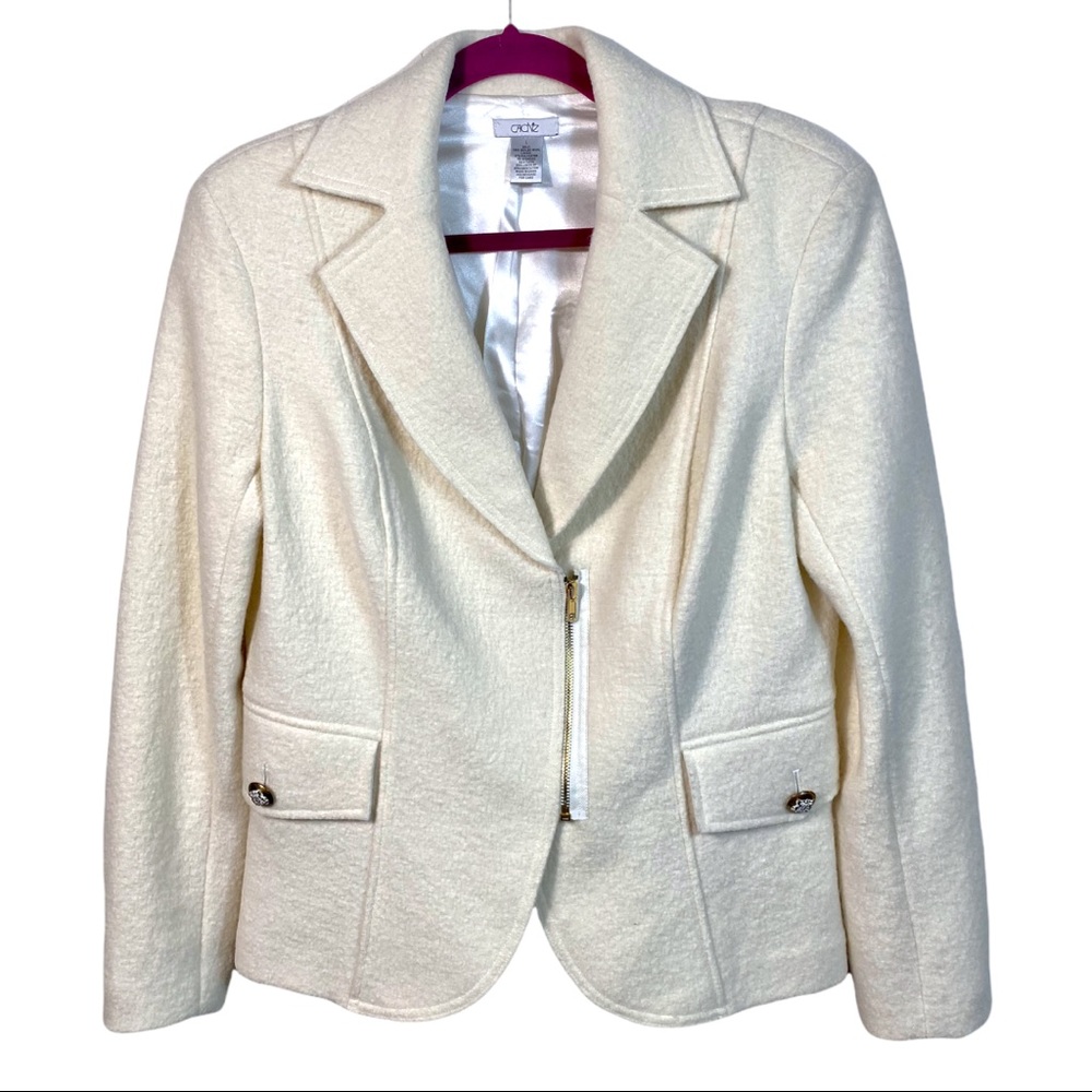 Cach'e 100% Boiled Wool Fully Lined Jacket Coat B… - image 1